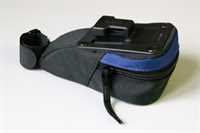 Satteltasche Race-Bag schwarz/blau mit Clip-Set